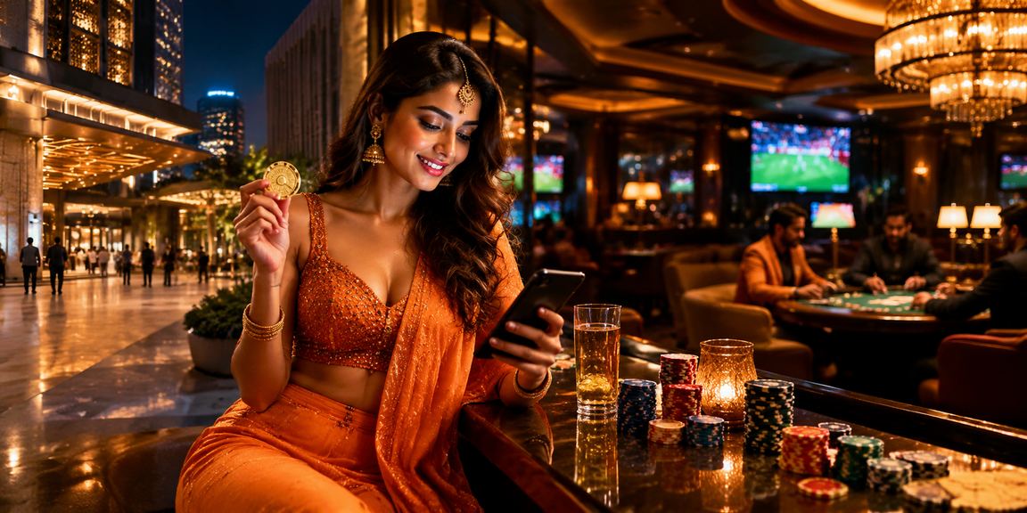 Mobile gaming user engaging with live casino app in India